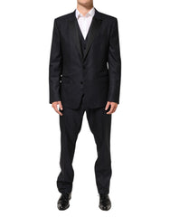 Men's Black Martini 2 Buttons Suit 3 Piece Pl Se Vw