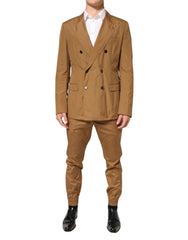 Men's Brown Taormina Double-Breasted 2 Piece Suit
