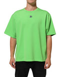Men's Green Logo Crew Neck Short Sleeves T-Shirt 16+pa