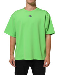 Men's Green Logo Crew Neck Short Sleeves T-Shirt 16+pa