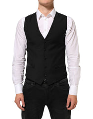 Black Wool Dress Formal Men Waistcoat Vest Pl+se+wv