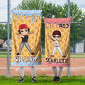 Toalla de playa de gran tamaño, de secado rápido, personalizada, con el nombre Ice Cream Cartoon Summer Essentials Beach Party Birthday Gift for Baseball Soccer Lovers
