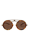 Women's Gold Havana Frame Dg Fatto A Mano Eyewea Sunglasses