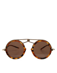 Women's Gold Havana Frame Dg Fatto A Mano Eyewea Sunglasses
