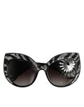Women's Black Silver Sequin Butterfly Polarized Sunglasses | 100