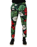 Men's Multicolor Floral Print Cotton Tapered Pants Co+03