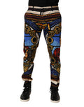 Men's Multicolor Julias Ceasar Print Tapered Pants Co+03