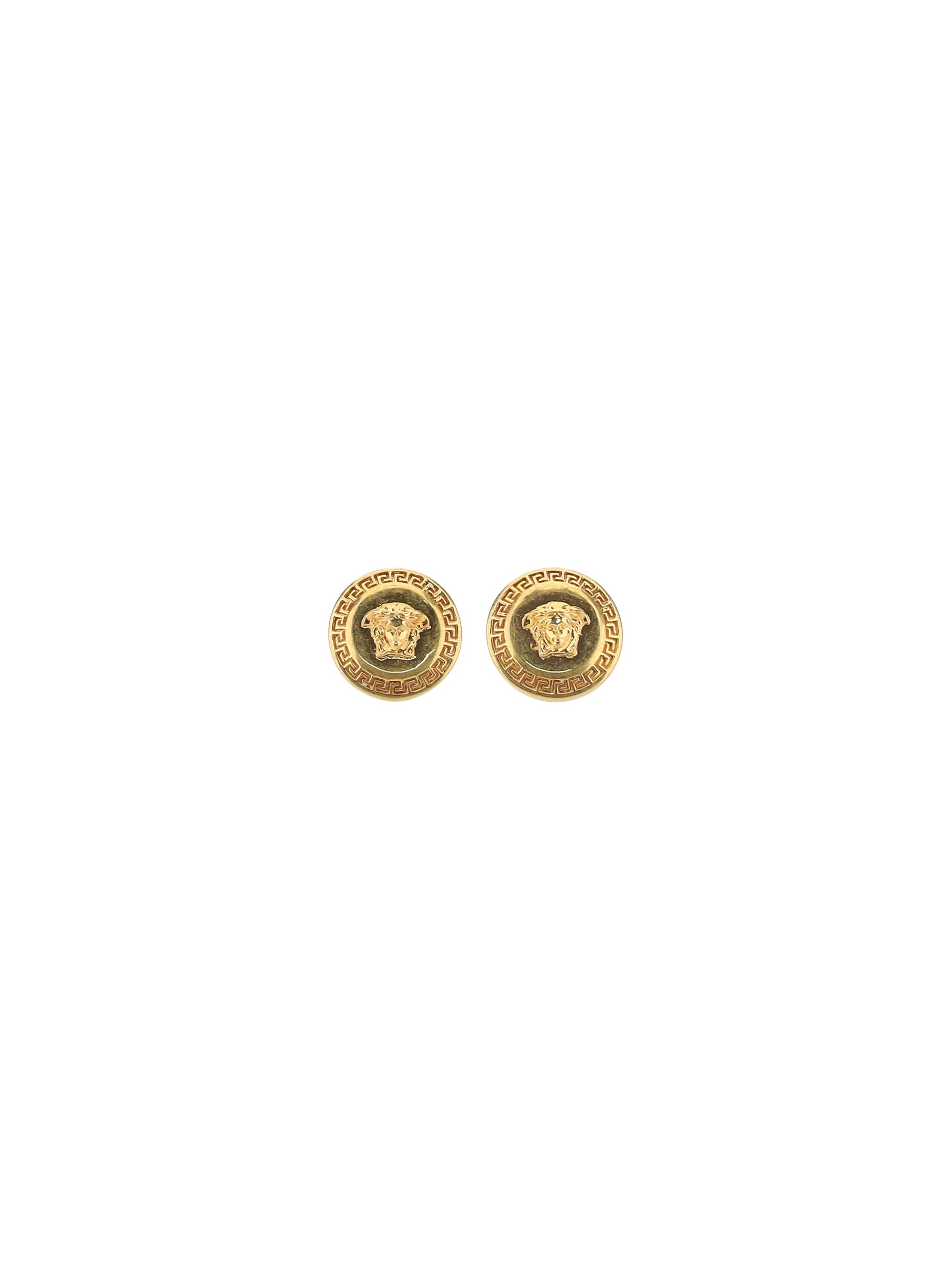 Versace Medusa Logo Earrings — Gold