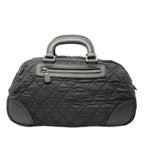 Paris New York Quilted Nylon Duffle Handbag