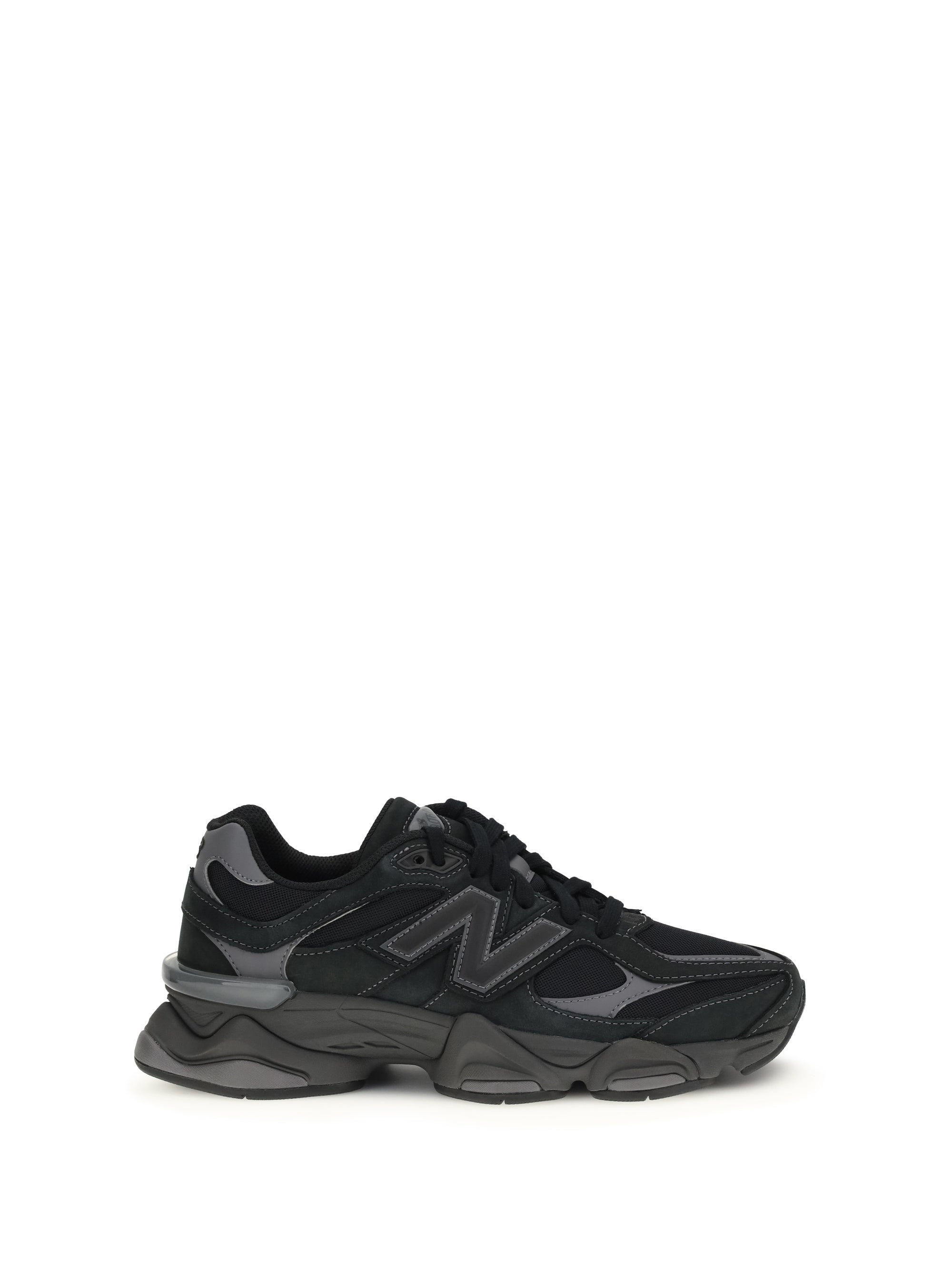New Balance Leather and Mesh Low-Top Sneaker — Gray