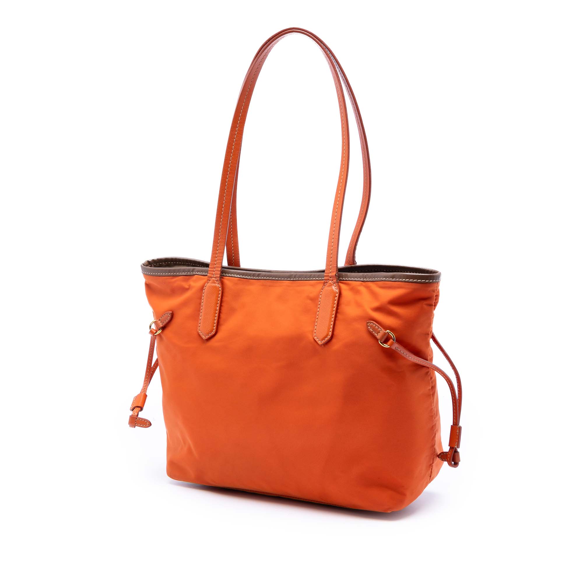 Saffiano Trimmed Tessuto Open Tote