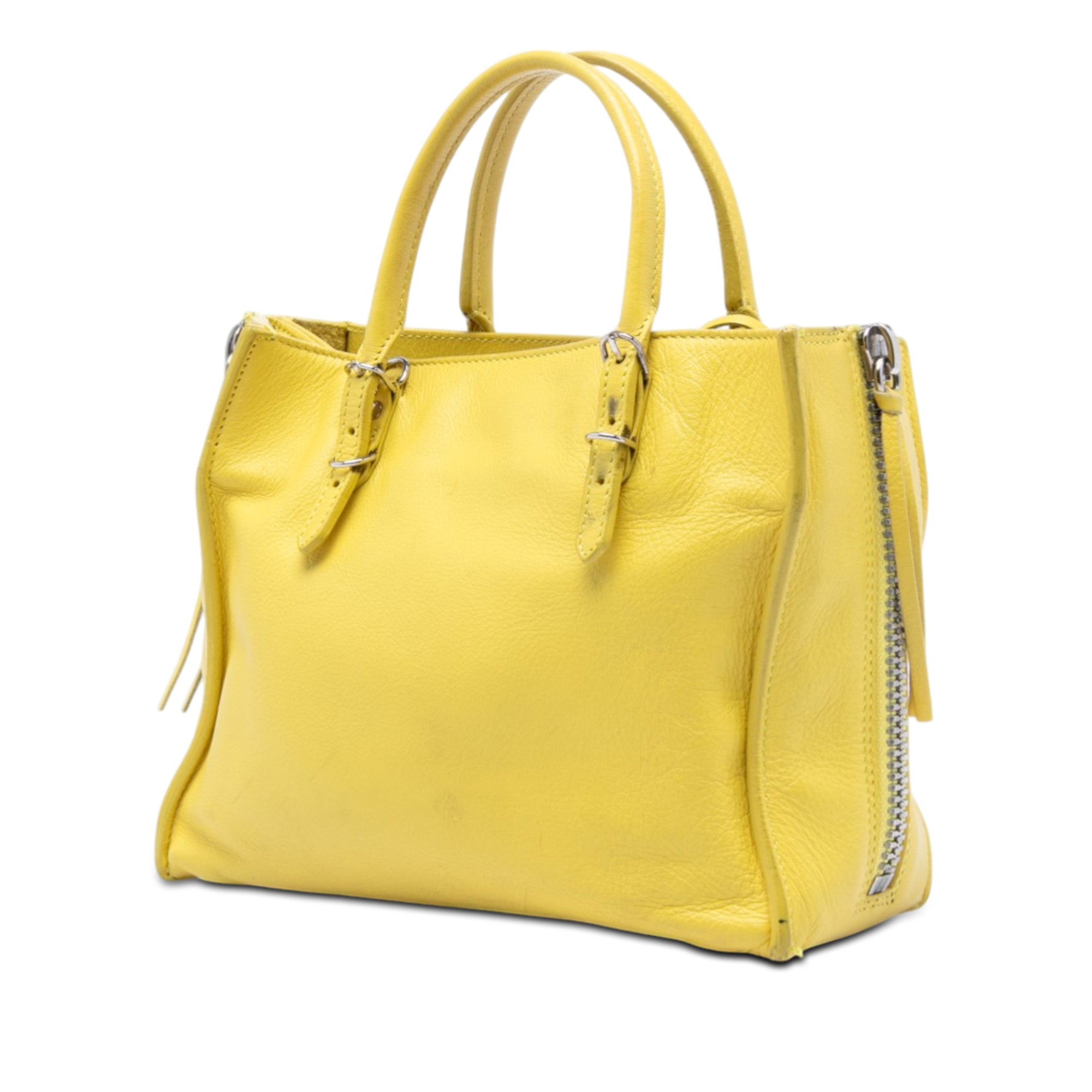 Mini Leather Papier A4 Zip Around Satchel