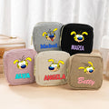 Bolsa de pana personalizada Marsupilami de dibujos animados para maquillaje con nombre Regalo de cumpleaños para mujer | Callie × Marsupilami®.
