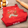 Delantal ajustable personalizado para niño Set de delantal y gorro de cocinero con nombre y bolsillo Accesorio de cocina Regalo de cumpleaños San Valentín para niño Niña