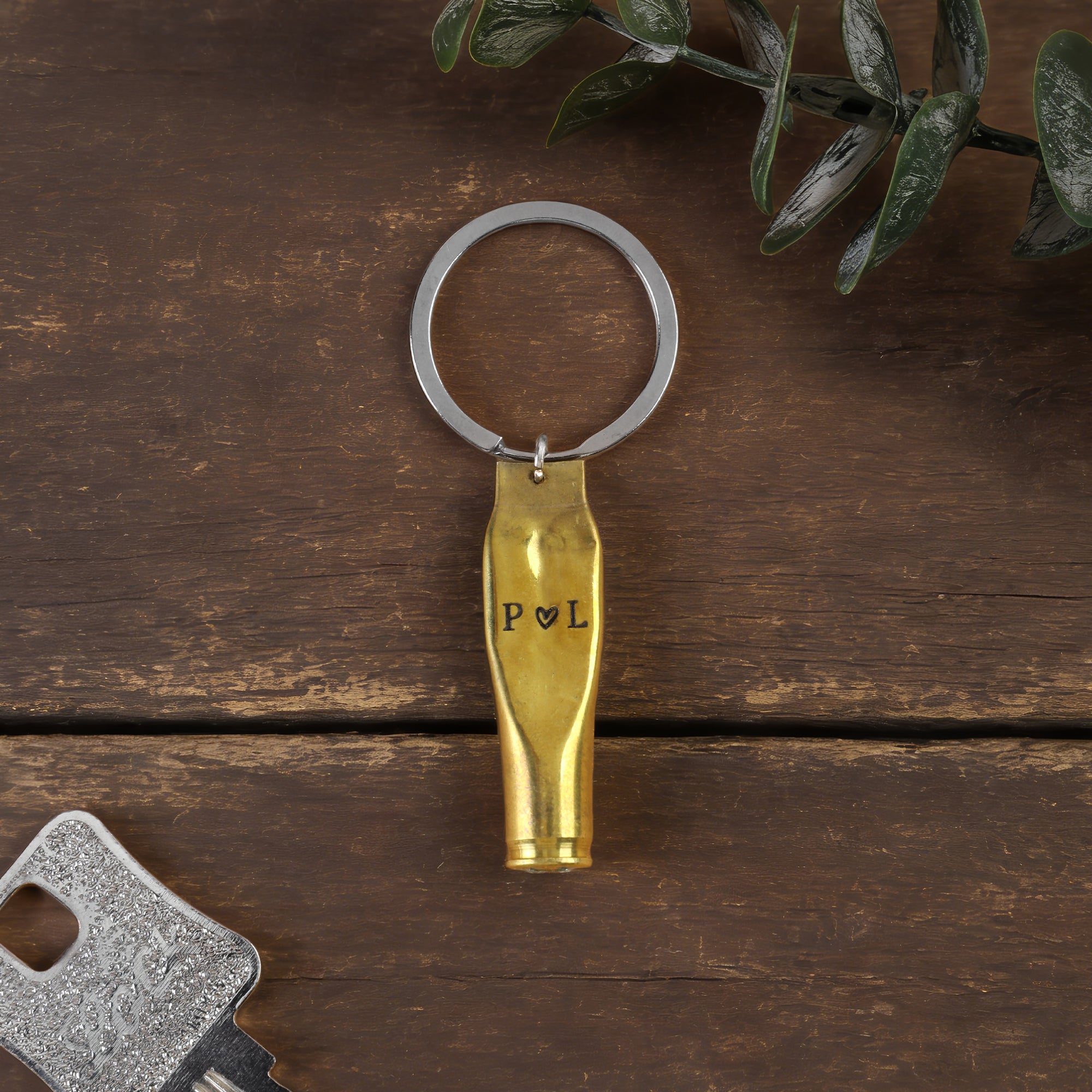 Llavero bala personalizado estampado a mano con iniciales grabadas Regalo de aniversario de uso diario para novio Esposo Entusiasta militar