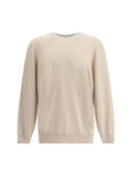 Brunello Cucinelli jersey de cuello redondo de cachemir — Beige