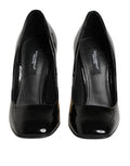 Women's Patent Leather With Logo Pump Black