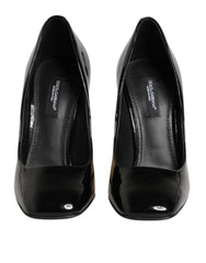 Women's Patent Leather With Logo Pump Black