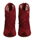 Women's Sheer Tulle Stiletto Red