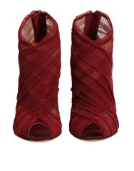 Women's Sheer Tulle Stiletto Red