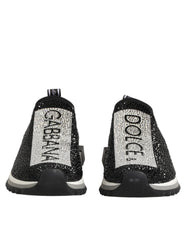 Women's Black Silver Slip On Sorrento Sneakers Shoes | 10+pa+pl+vi