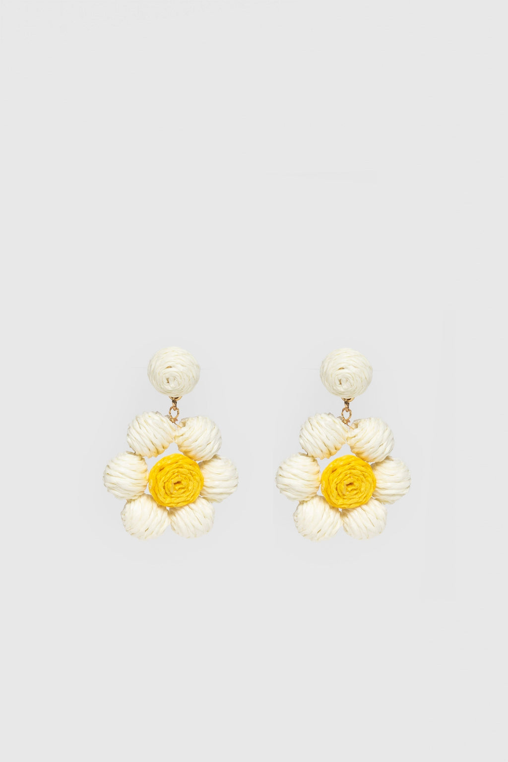 PENDIENTES RAFIA FLOR