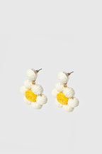 PENDIENTES RAFIA FLOR