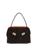 Bolso de hombro Ferragamo Hug — Marrón