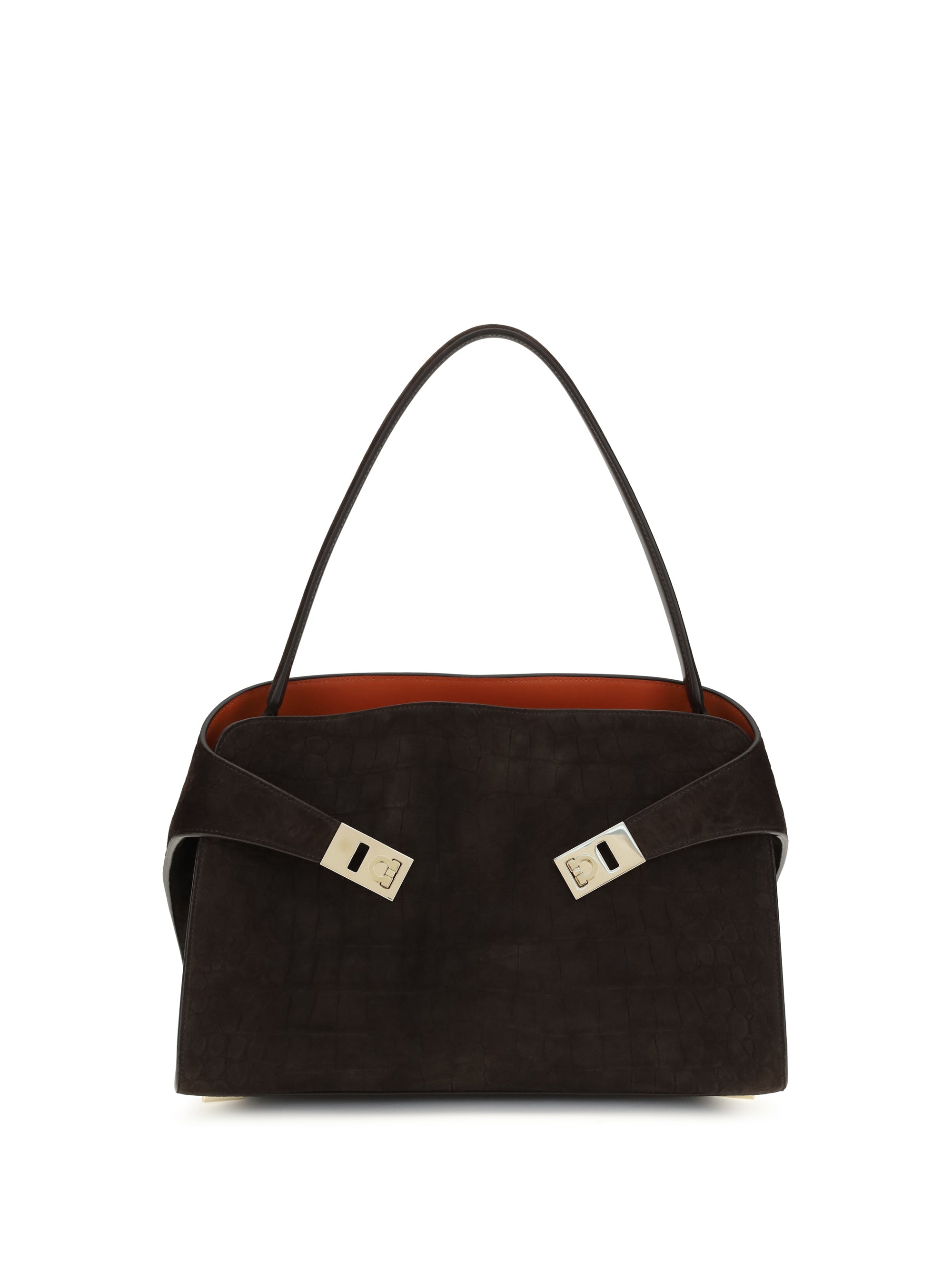 Ferragamo Hug Shoulder Bag — Brown