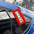 Nombre personalizado impermeable etiqueta del coche decoración del coche nuevo regalo para la familia amigos propietarios de automóviles