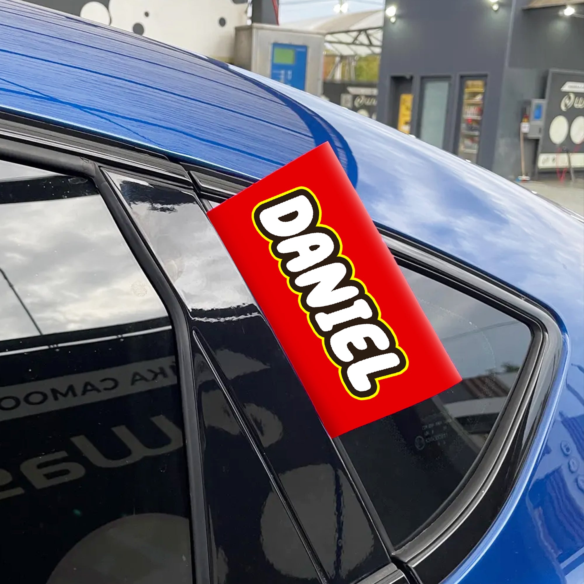 Nombre personalizado impermeable etiqueta del coche decoración del coche nuevo regalo para la familia amigos propietarios de automóviles