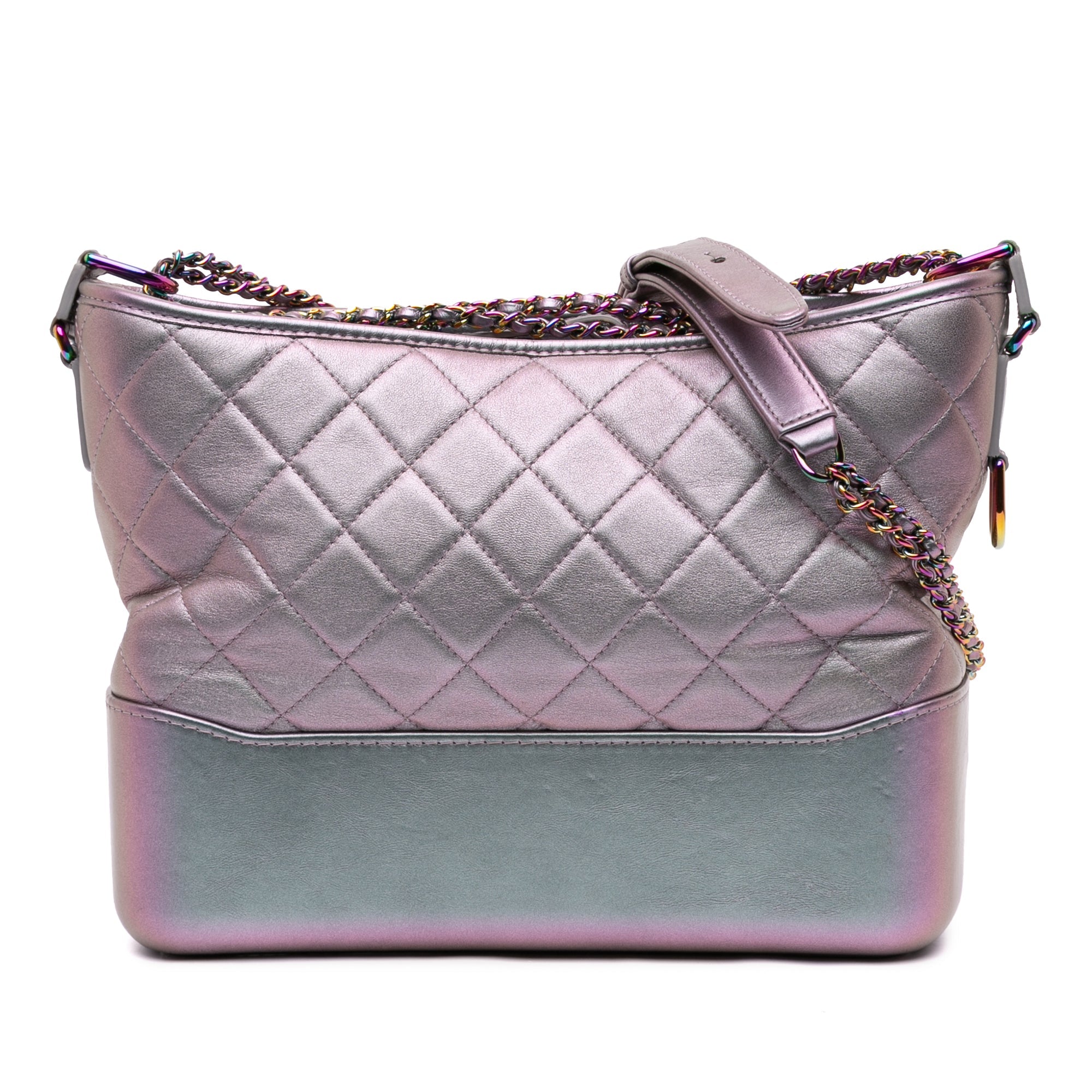 Medium Iridescent Calfskin Gabrielle Crossbody