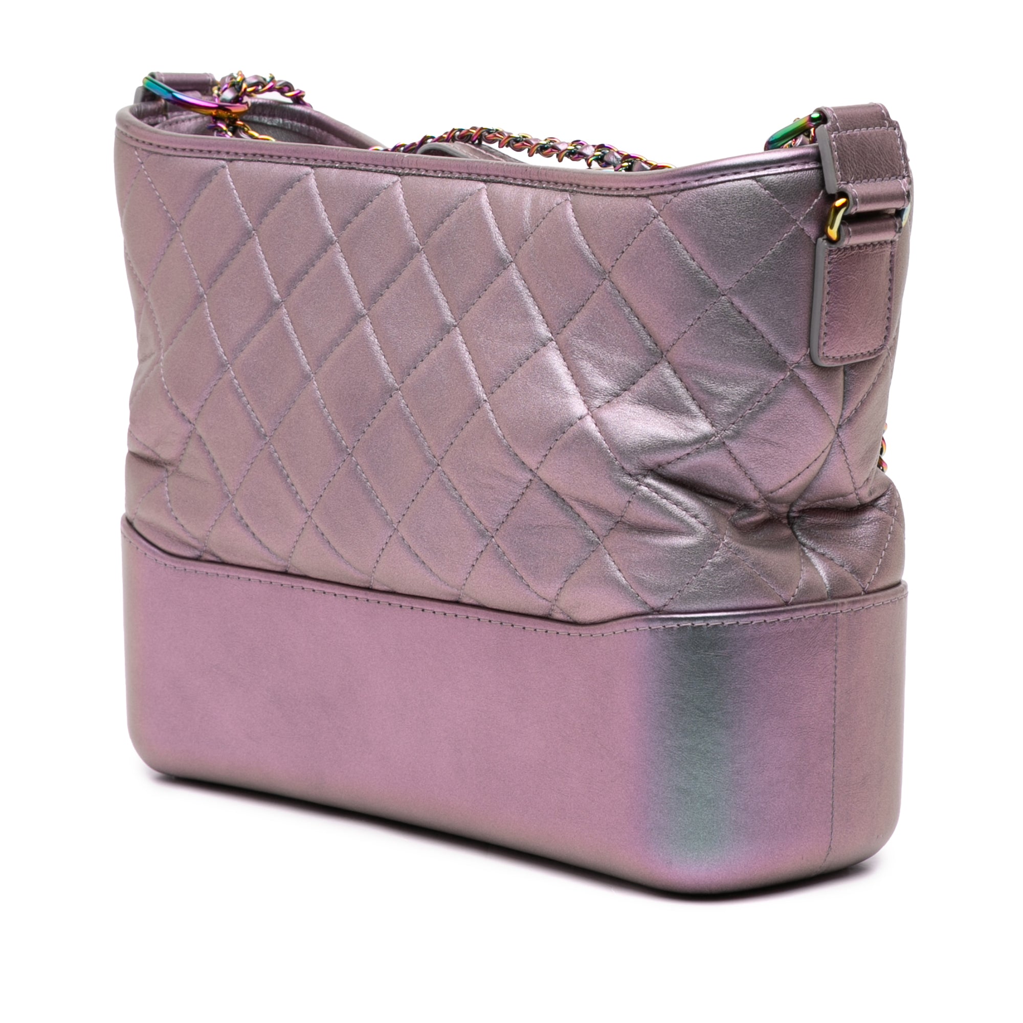Medium Iridescent Calfskin Gabrielle Crossbody