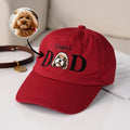 Bordado personalizado Perro Gato Mascota Papá Mamá Foto Gorra de béisbol con nombre Cumpleaños Regalo de vacaciones para los amantes de los dueños de mascotas