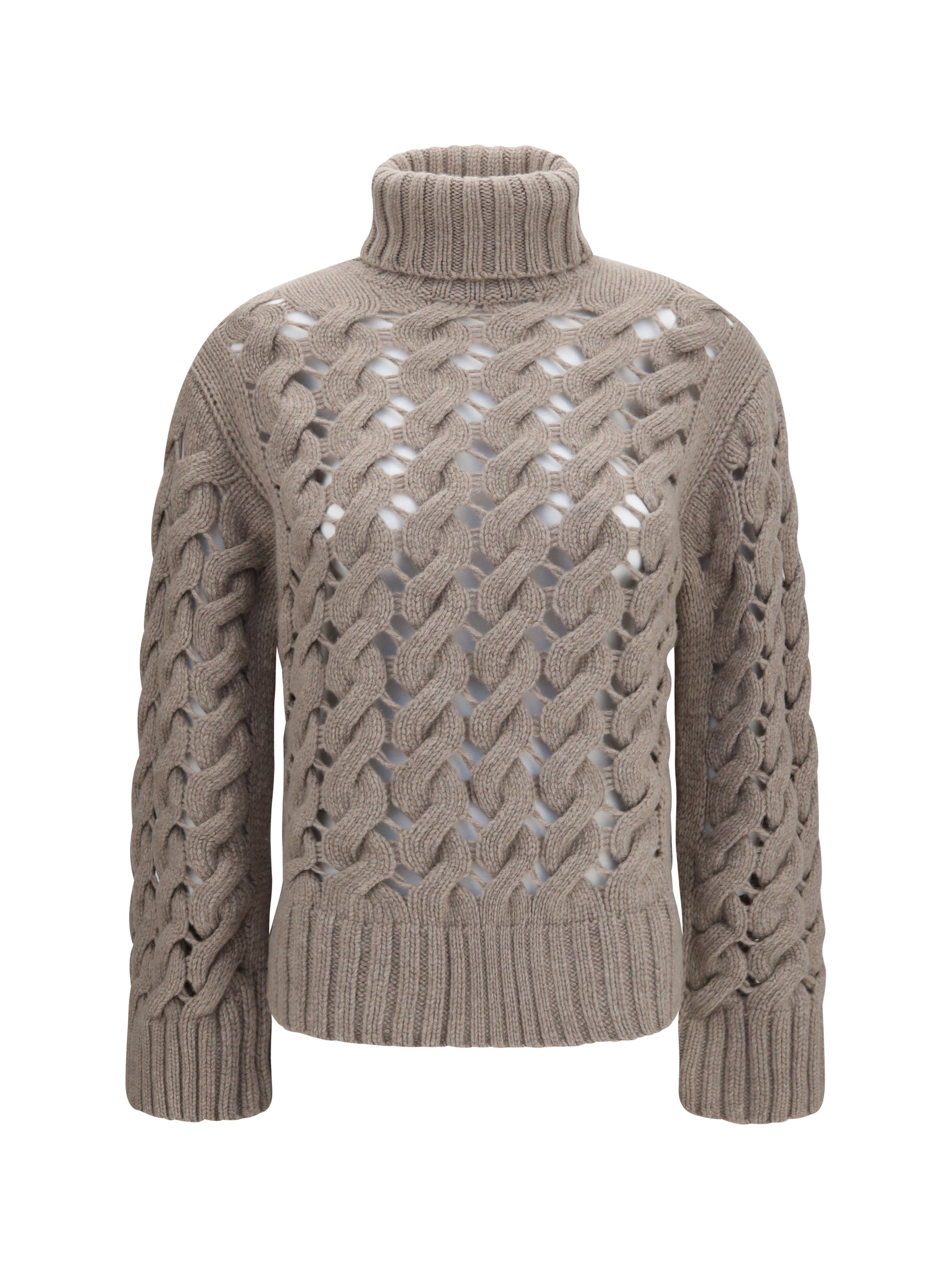 P.A.R.O.S.H. Perforated Virgin Wool Sweater — Gray
