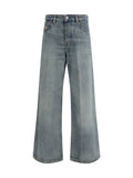Diesel Wide-Leg Denim Jeans — Gray