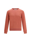 Brunello Cucinelli Crewneck Cotton Sweater — Orange