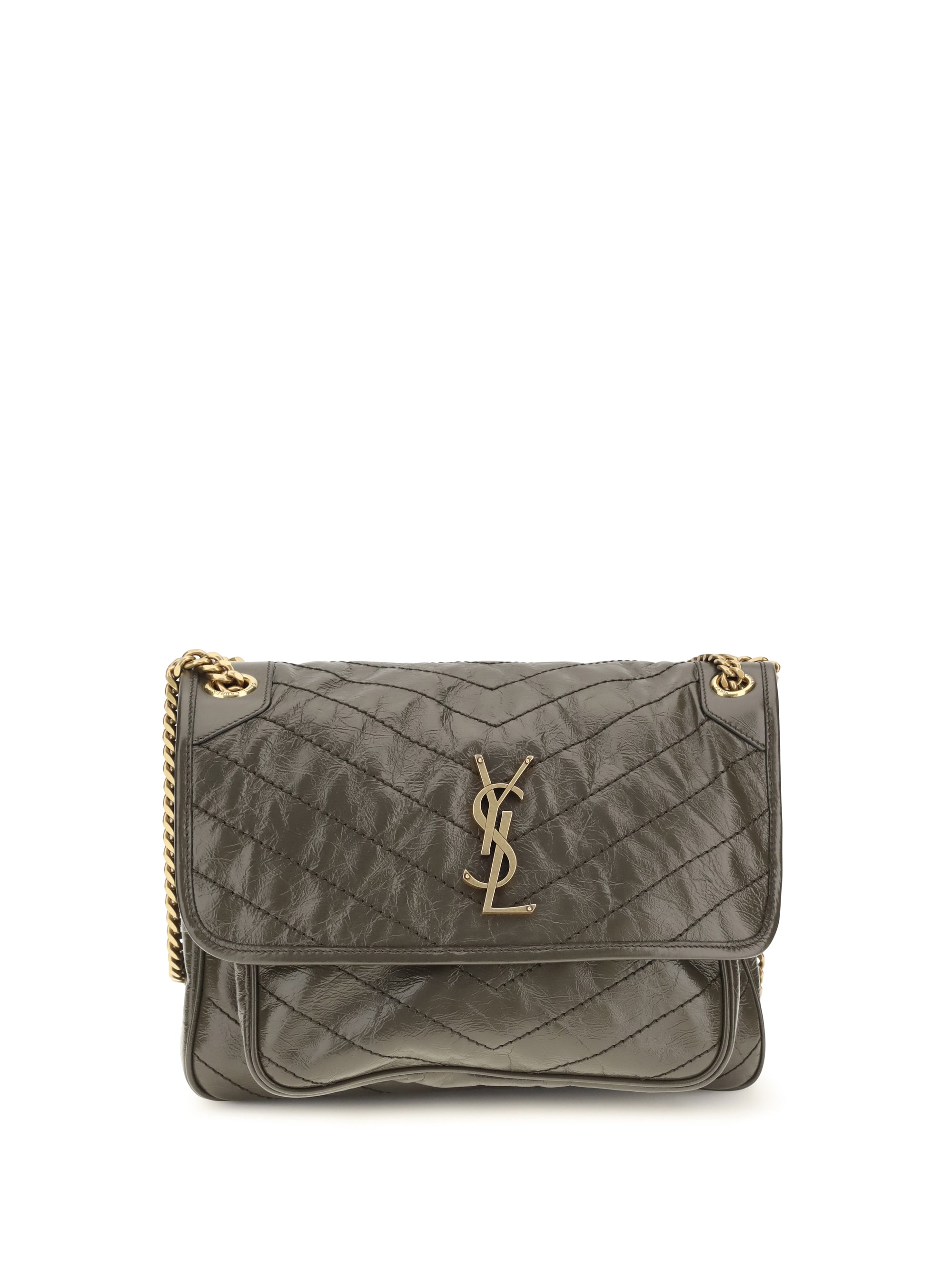 Saint Laurent Niki Shoulder Bag — Gray
