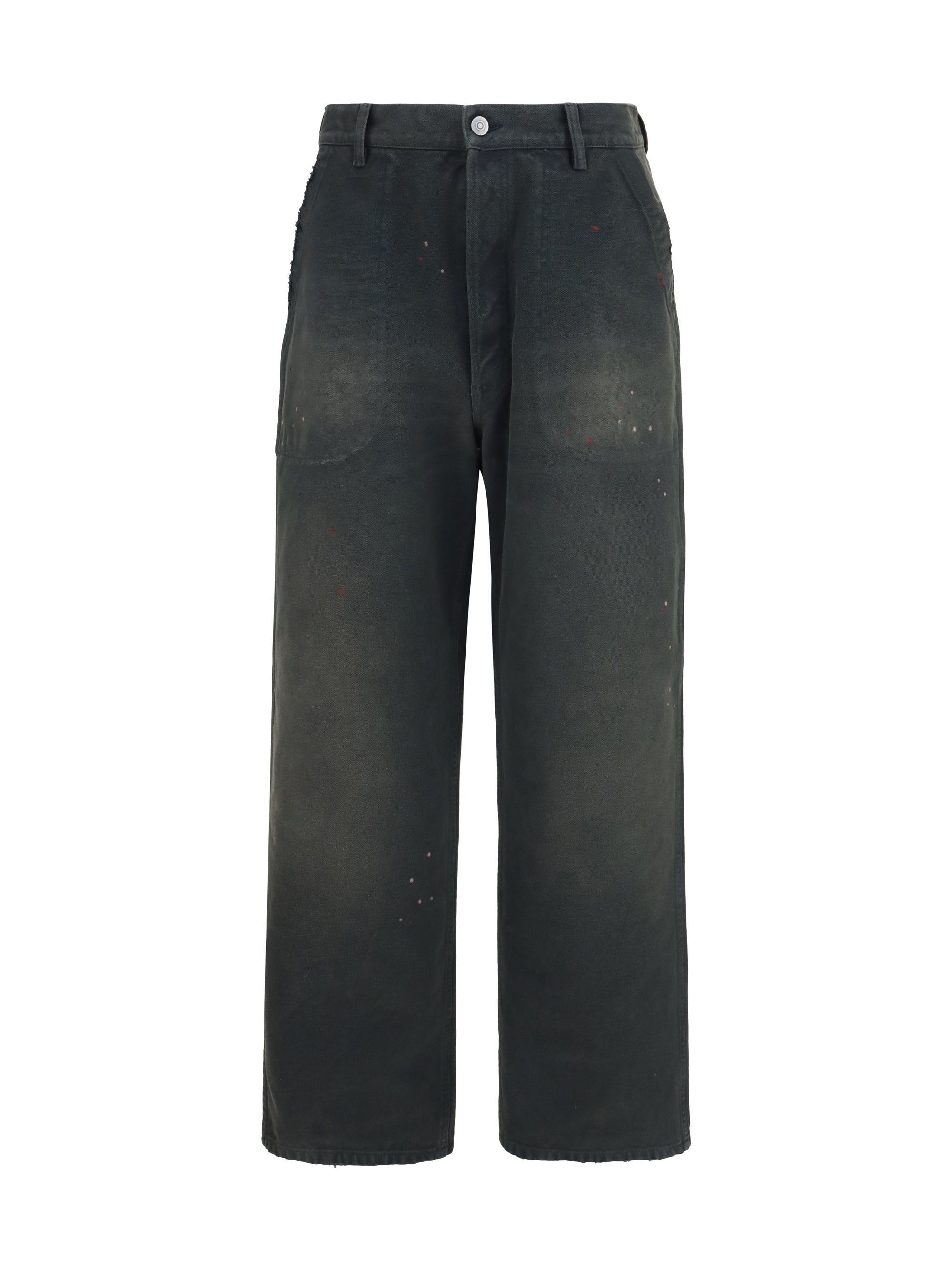 Maison Margiela Double-Dye Workwear Trousers — Black