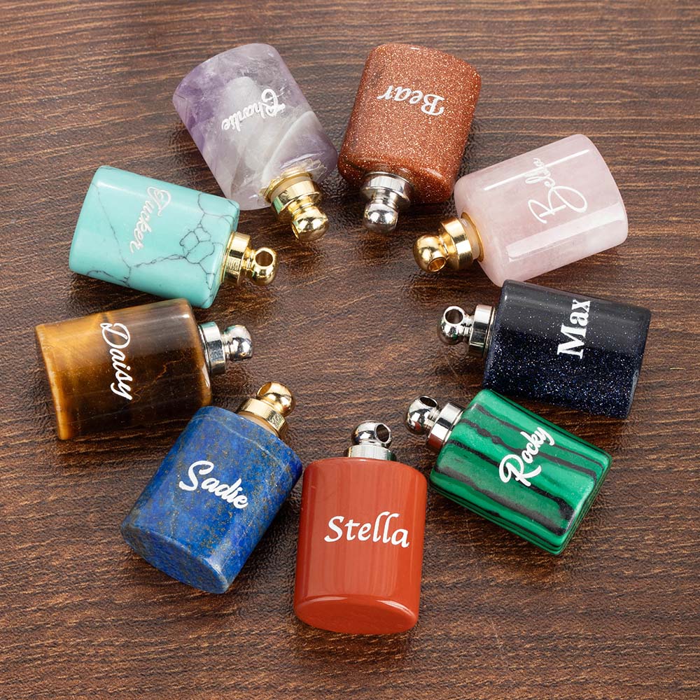 Personalizada Mini Cristal Urna Collar para Mascota Cenizas Humanos con Nombre Grabado Cremación Joyería Memorial Simpatía Regalo para Mujeres