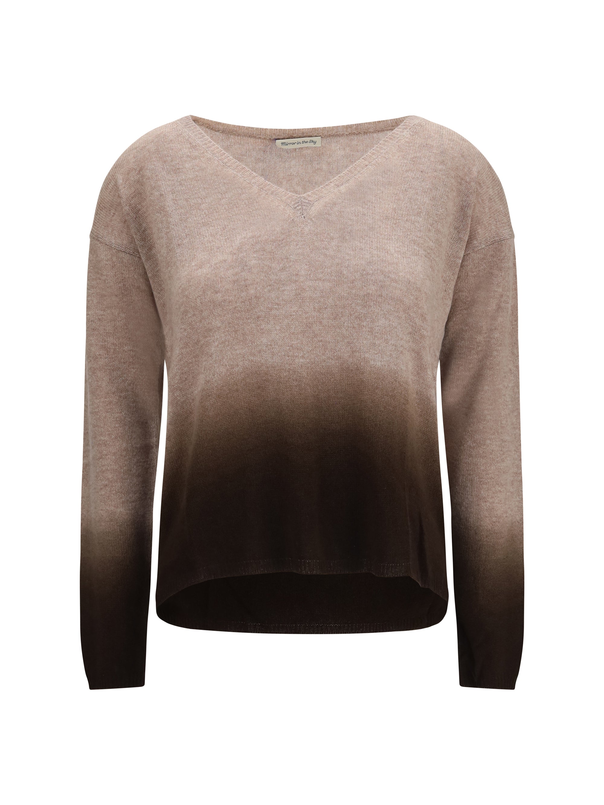 Mirror In The Sky Gradient-Dyed Cashmere Sweater — Beige