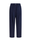 Brunello Cucinelli Stretch Merino Wool Trousers — Navy