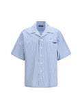 Camisa de popelina a rayas de Dolce & Gabbana — Azul