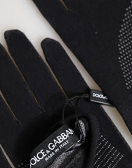 Black Dg Logo Cotton Hands Mitten Men Gloves Co+03