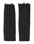 Men's Black Virgin Wool Knitted Fingerless Gloves