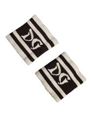 Men's Black White Dg Logo Cotton 1 Pair Wristband And Co+pa Accessory