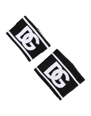 Men's Black White Dg Logo Cotton 1 Pair One Wristband And Accessory