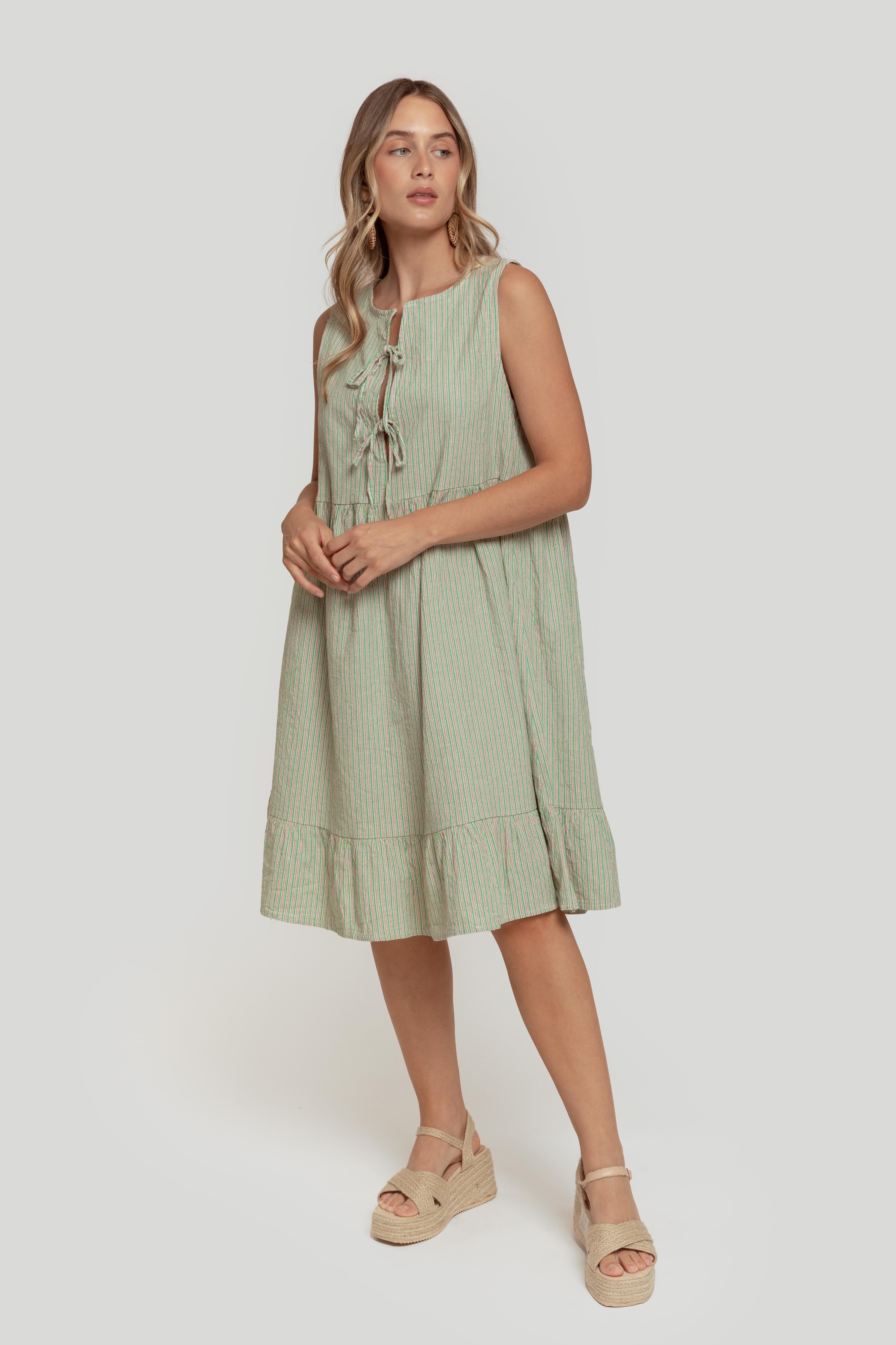 VESTIDO  CORDONES