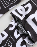 Women's Black White Dg Logo Elbow Length Mitten Gloves And 10+pl