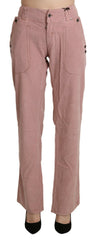 Women's Trousers Pink Cotton